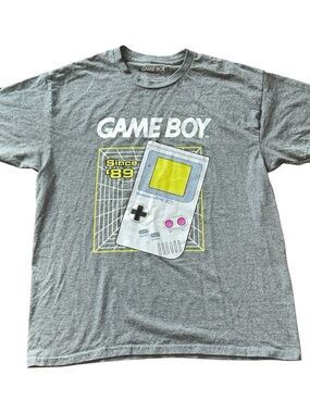 Game Boy Nintendo Shirt Heather Gray Men's L Since '89 Classic Console Retro
